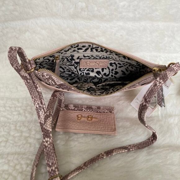 Brand New JESSICA SIMPSON2 PCs GIFT SET In Soft BLUSH Crossbody Purse Very Cute! - Picture 7 of 8